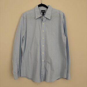 GAP Men's Classic Fit Flex Wrinkle-free Blue Button-down Shirt Preppy Size XL